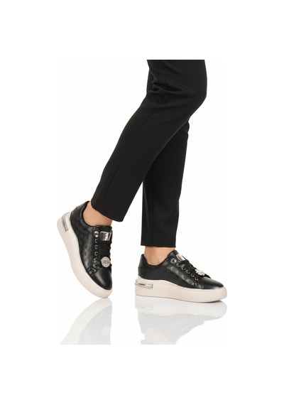 Ayakmod Siyah Bağcıklı Taş İşlemeli Hafif Kadın Sneaker 431156 Z Siyah