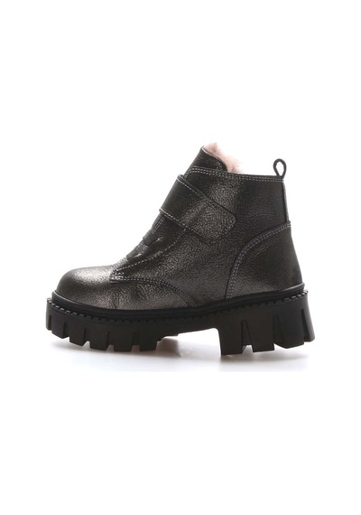 Fast Step Hakiki Deri Kürklü Unisex Çocuk Klasik Bot 157kxa1774 Gümüş