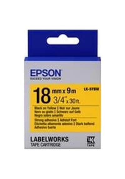 Epson Lk-5ybw Güçlü Yapışkanlı Sarı Üzeri Siyah 18mm 9metre Etiket Kdo Diğer