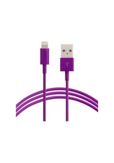 Renkli Iphone 5 5s 6 6s Usb Data Kablosu - Mor