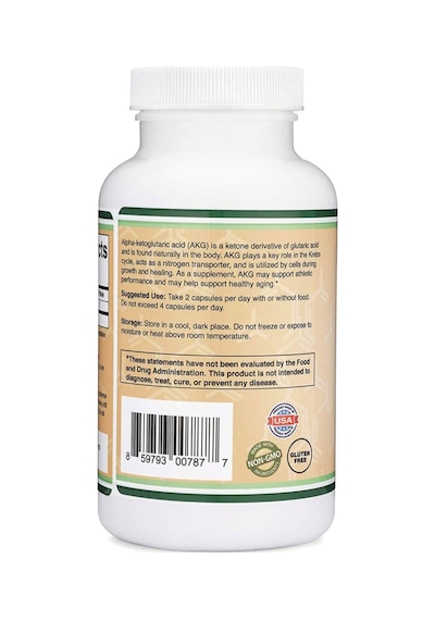 Double Wood Alpha-ketoglutaric Acid Akg 1000mg 180 Capsul....
