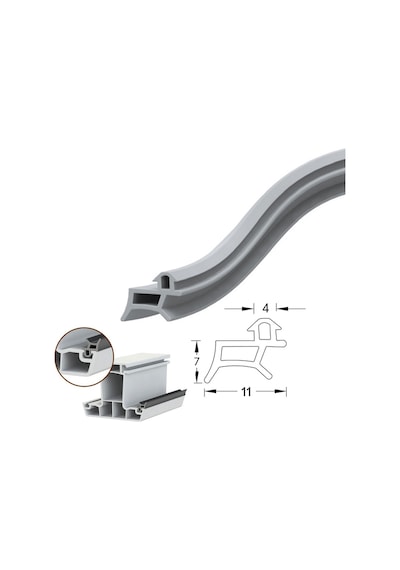 Pimapen Pvc Kapı Pencere Fitili Contası 40 Metre Gri