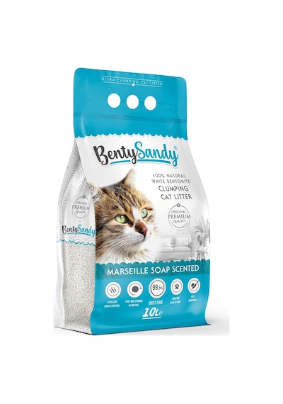 Marsilya Sabun Kokulu İnce Bentonit Kedi Kumu 10 Lt