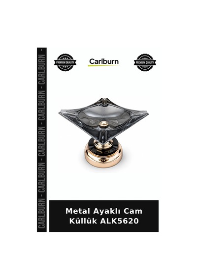 Özel Üretim Dekoratif Ev Aksesuarı Şık Tasarım Metal Ayaklı Cam Küllük Alk5620