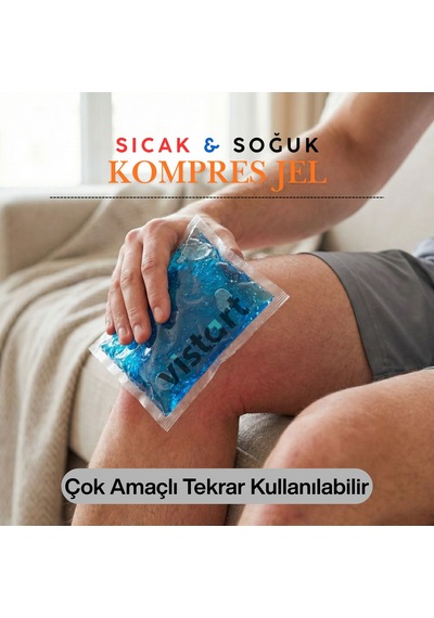 Vistart Soğuk Kompres Buz Jeli Cold Packsporcu Buz Torbası Şişlik Giderici 13x13cm 20 Adet