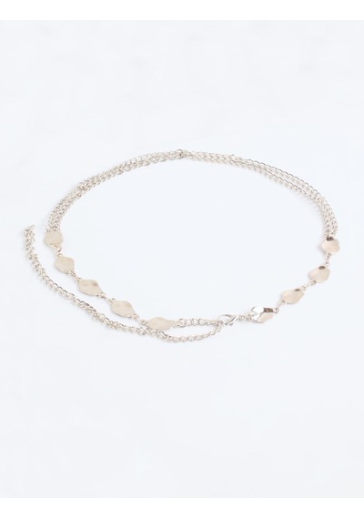 Jimmy Key Jimmy Key Gümüş Rengi Detaylı Zincir Kemer 6sw417617161