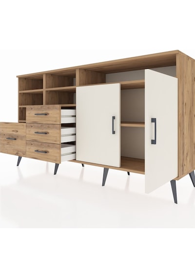 Hyperion Konsol 7 Raflı 4 Çekmeceli 2 Kapaklı 176x44x99 Çam-aytaş Çam-aytaşı/çam Hyperion Konsol 7 Raflı 4 Çekmeceli 2 Kapaklı 176x44x99 Çam-aytaş Çam-aytaşı/çam