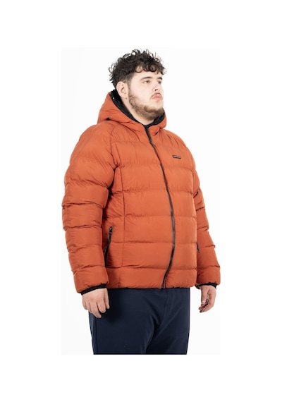 Maraton Sportswear Büyük Beden Erkek Kapşonlu Uzun Kol Basic Kiremit Mont 21391-kiremit Kiremit
