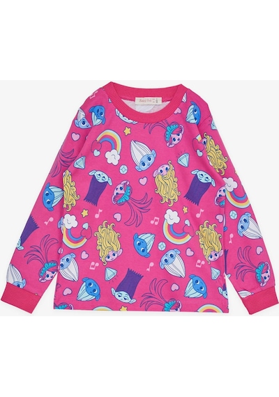 Babely Breeze Kız Çocuk Pijama Takımı Şirinler Desenli 1-4 Yaş, Fuşya-fuşya Fuşya