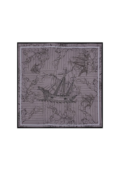 Aker Bosphorus Çift Taraflı İpek Twill Eşarp 8812712 Mavi/gri 911 Mavi/gri 911