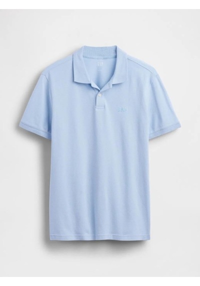 Gap Logo Piqué Polo Yaka T-shirt Erkek Mavi T-shirt Polo Yaka Tişört-14303