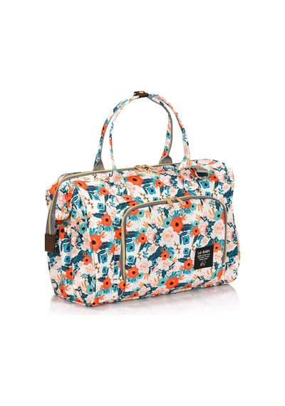 Lal Baby Baggage Bag Flowers Omuz Askılı Anne Bebek Bakım Çantası Çok Renkli