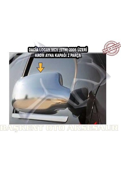 Dacia Logan Mcv Abs Krom Ayna Kapağı 2 Parça   2006-2013