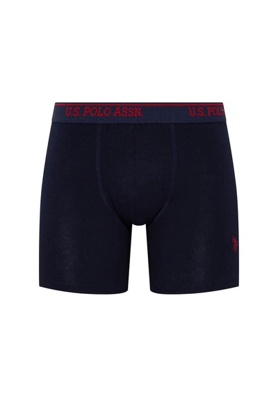 U.S. Polo Assn. Erkek 3 Lü Boxer Set Kırmızı Gri Melanj Lacivert 001
