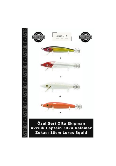 Özel Seri Olta Ekipman Avcılık Captain 3024 Kalamar Zokası 10cm Lures Squid