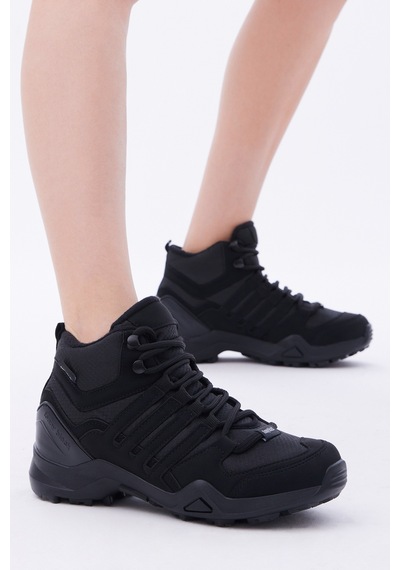 Tonny Black Unisex Siyah Rahat Kalıp Yanı Şerit Detaylı Bağcıklı Trekking Bot Tb242-0 101 Siyah