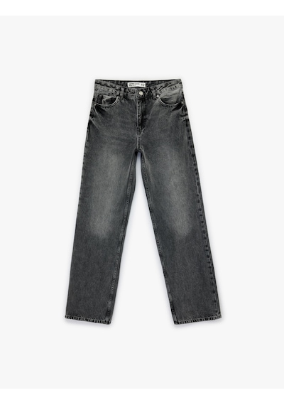 Koton Pamuklu Cepli Düğmeli Düz Paça Yıkamalı Jean Pantolon - Straight Fit Jean Siyah 6sal40092md Siyah Koton Pamuklu Cepli Düğmeli Düz Paça Yıkamalı Jean Pantolon - Straight Fit Jean Siyah 6sal40092md Siyah