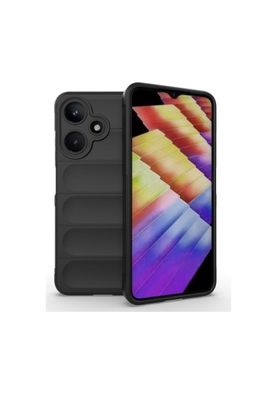Lexroo İnfinix Hot 30i Esnek Tpu Oyuklu Arka Yüzey Tasarımlı Etnik Silikon İnce Kılıf - Siyah