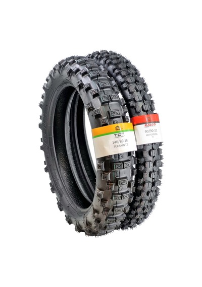 Tdt Tyres Enduro Lastik Takımı 140/80-18 Ve 90/90-21 Tt Terrainmotocross