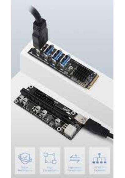 M2 Nvme Riser Çoğaltıcı Nvme 4 Port 1x Riser Çoğaltıcı M.2 Nvme Pci-exp Riser Çoğaltıcı
