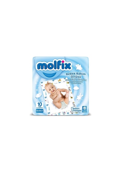 Molfix Bebek Bakım Örtüsü 60 x 60 CM - 10 Adet