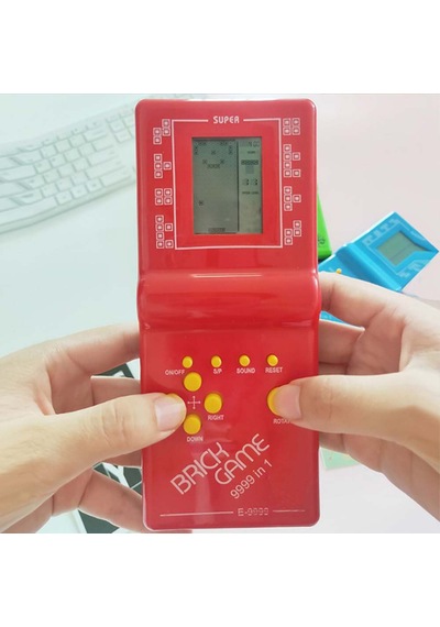 Tetris Oyunu Nostaljik Dijital El Atarisi Oyuncak 1 Adet Piller Ürüne Dahil Mavi Renk
