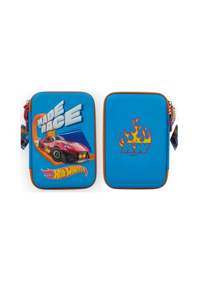 Buyuk Kalem Çantası , Hot Wheelssanslı Özel Koleksiyon Alüminyum Matara Premium Set MAvi