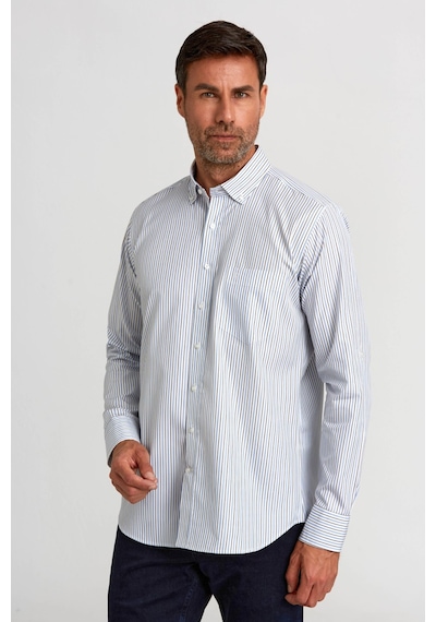 Bisse Erkek Regular Fit Çizgili Spor Gömlek Mavi Gm23k232014 C35 Mavi