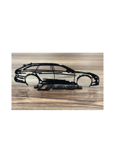 Audi Rs6 Silüet Duvar Dekoru - 3d Baskı Dekoratif Obje, Masaüstü Aksesuar
