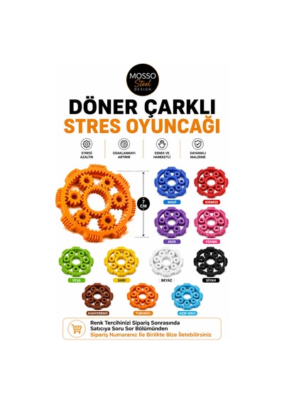 Döner Çarklı Stres Oyuncağı Hareketli Fidget Oyuncak