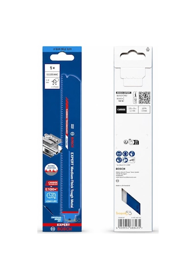 Bosch Expert S 1155 Hhc 3-8 Mm Metal İçin 225 Mm Panter Testere 1'li 2608902323