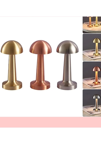 Şarjlı Dokunmatik Led Masa Lambası - Gold Rengi