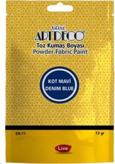 Artdeco Toz Kumaş Boyası 13 Gr Kot Mavi 1109 Çok Renkli