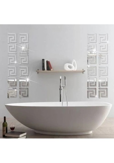Dekoratif Labırent 20X Pleksi Dekor Ayna 7X7Cm Yapışkan Bantlı(504781629)