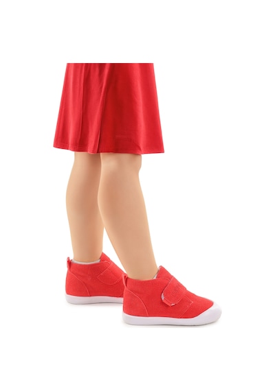 Kiko Kids Winnie Cırtlı Kız Bebek Günlük Bot Ayakkabı Kırmızı