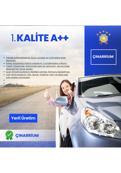 Ay Yıldız Solo Türk Özel Yeni Sticker 30 28 Cm