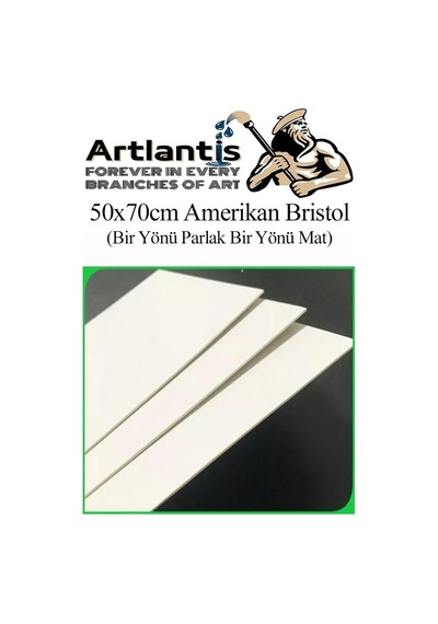 Amerikan Bristol Karton 35x50 Cm 5 Adet 220 Gr Bir Tarafı Parlak Bir Tarafı Mat Kağıt Biristol Karton