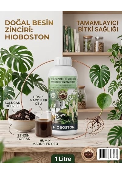 Hioboston Sıvı Gübre Ve Bitki Besini - Yeşil Yapraklı Salon Bitkileri İçin Hızlı Emilimli Yaprak Canlandırıc Diğer