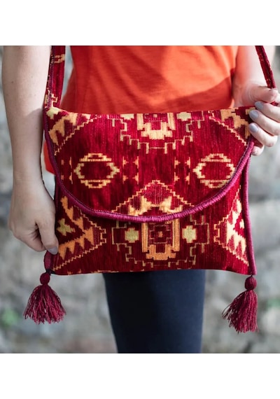 Bk Gift El Yapımı Otantik Türk Kilim Omuz Çantası -1, Günlük, Kitap, Tablet, Plaj Ve Seyahat Çantası Kobitmeyencom35836 Bk Gift