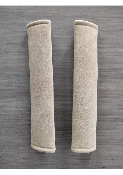 Emniyet Kemeri Kılıfı Pedi , Yumuşak Süngerli Kumaş, Bej Renk, 26x6 Cm, Boyun Kesmesini Ve Terlemeyi Önler, 2 Adet