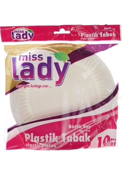 Plastik Büyük Boy Tabak 10'lu