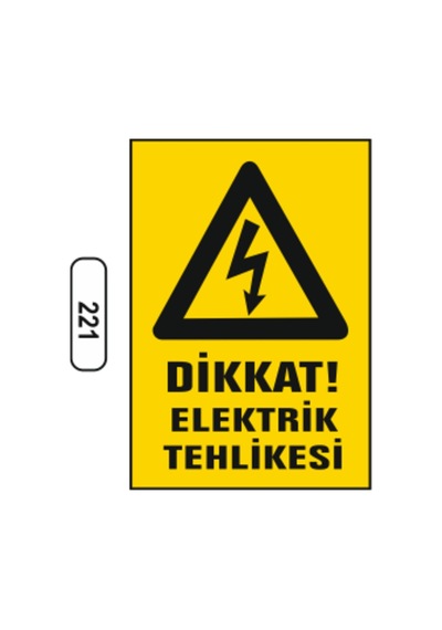 Dikkat Elektrik Tehlikesi Uyarı Ikaz Levhası (498494435)