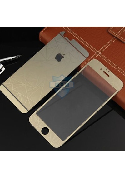 Apple Uyumlu   iPhone 6 6S Kılıf Renkli Ön Arka Kırılmaz Ayna Cam