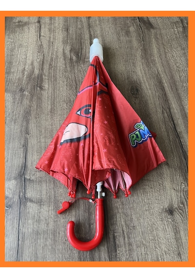 Pj Masks Çocuk Şemsiyesi 8 Telli - Pvc Kılıflı - 6-13 Yaş Kırmızı