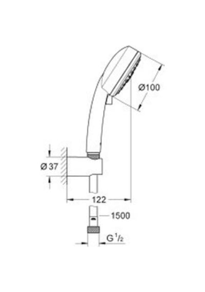Grohe Tempesta Cosmopolitan 100 Duşu Seti 3 Akışlı - 27588002 Krom