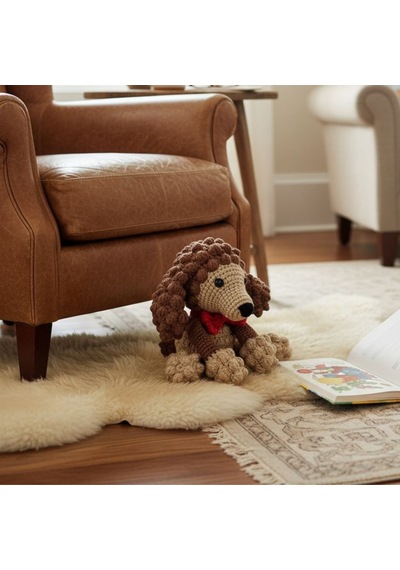 Amigurumi Oyuncak Pelüş Köpek Bej