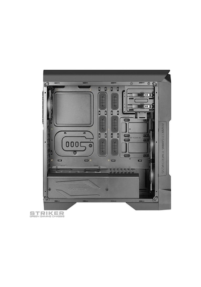 Green Strıker Midtower 3x120mm Fan Siyah Bilgisayar Kasası 6x120mm Fan Desteği Psuyok