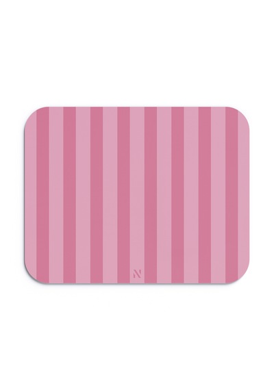 Pembe Renkli Çizgili Ergonomik Mouse Pad, Kaymaz Yüzey İle Ev Ve Ofis Kullanımı İçin İdeal