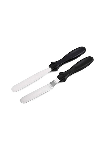 Paslanmaz Metal 2li Pasta Sıvama Bıçağı - Spatula Seti Kek Kazıyıcı