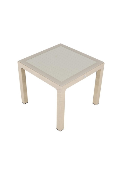 Depootoptan Mandella 90X90 Elit Rattan Masa (Camlı) Çölbeji Çöl beji